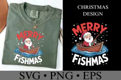 Merry Fishmas Svg | Christmas svg | Shirt Svg Product Image 3