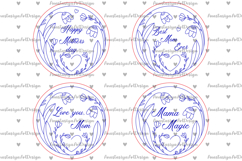 Happy Mothers day coasters, Love you Mom laser engrave Product Image 2