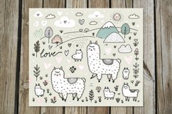 Valentine alpaca | scandi Skinny tumbler sublimation design Product Image 3