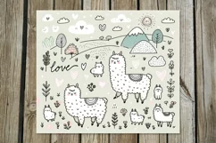 Valentine alpaca | scandi Skinny tumbler sublimation design Product Image 3
