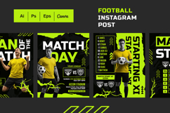 Green Neon | Football Instagram Post Product Image 3