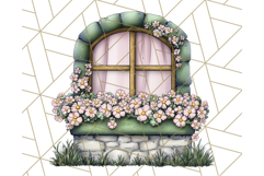 Pink Cottagecore Garden PNG Clipart, Vintage Floral Art Product Image 3