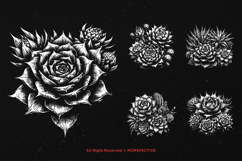 10 Bundle Dark Art Succulent Cactus Plant Floral Desert Product Image 5