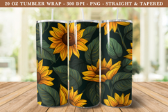 Sunflower Tumbler Wrap | 20 oz tumbler wrap Product Image 1