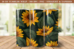 Sunflower Tumbler Wrap | 20 oz tumbler wrap Product Image 1
