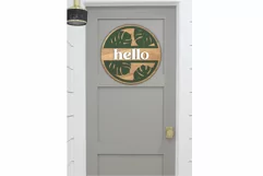 Tropical door sign SVG cut file | Hello Welcome door hanger Product Image 3