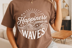 Happiness Comes In Waves Svg, Summer Vibes Svg, Beach Svg. Product Image 4