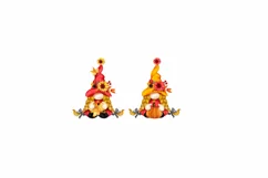 Watercolor autumn Gnomes, Autumn Gnomes, Autumn, Gnome woman Product Image 3