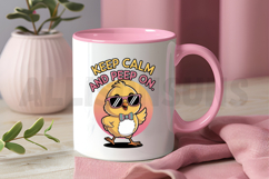 Keep Calm And Peep On Cute Chick Vector Illustration Product Image 3