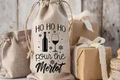 Ho ho ho pour the merlot SVG, Christmas SVG Product Image 3
