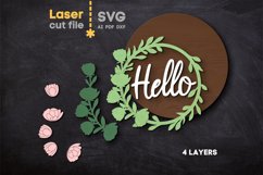 Hello Spring SVG laser cut files for Glowforge Product Image 3