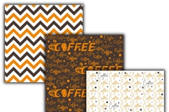 coffee digital papers, Coffee pattern, Coffee printables. Product Image 2
