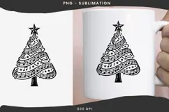 Christmas tree silhouette png design for T-shirts Product Image 3