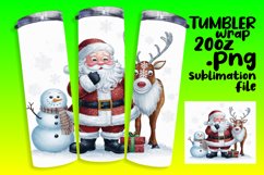 Christmas Tumbler Wrap Sublimation - Festive Cartoon Product Image 1