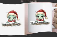 Christmas peeking character png design for T-shirts Product Image 3