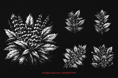 10 Bundle Dark Art Coffee Tree Twig Coffee Bean Plant Tattoo Product Image 5