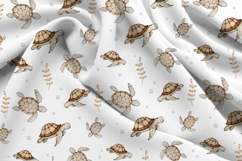 Watercolor Turtle Seamless Pattern Product Image 3