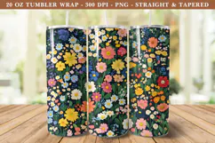 Flower Meadow Tumbler Wrap | 20 oz tumbler wrap Product Image 1