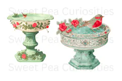 Garden, Ephemera, PNG, Junk Journal, Watercolor, clipart Product Image 3