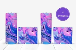 Neon Blue Tumbler Sublimation, Neon Tumbler Wrap Design Product Image 3