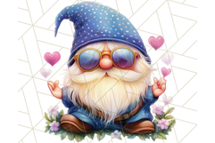 Cute Beach Gnome PNG, Summer Gnome Clipart, Digital Art Product Image 3
