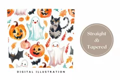 Halloween Doodles Tumbler, Kids Halloween Design, Bats PNG Product Image 3