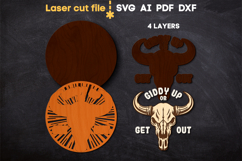 Cow Skull SVG laser cut files for Glowforge Product Image 3