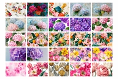 Cute Flowers Cosmetic Bag Bundle, Floral Cosmetic Bag Print Product Image 3