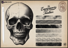 Procreate Engraving Brush Kit: 360 brushes Product Image 3