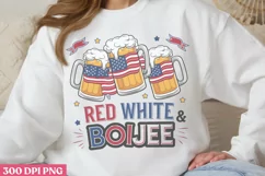 Red White & Boujee PNG, 4th Of July Sublimation PNG Product Image 1