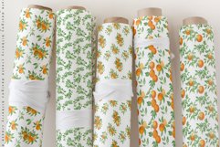 Orange Seamless Patterns, Greenery Citrus Product Image 3