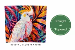 Cockatoo Tumbler Sublimation, Tropical Birds Tumbler PNG Product Image 3