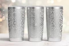 Tumbler laser svg| 20oz Tumbler Mexican Sugar Skull wrap Product Image 3