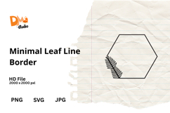 Minimal Leaf Line Border Product Image 1
