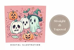Spooky Halloween Tumbler, Pink Halloween, Funny Pumpkins PNG Product Image 3