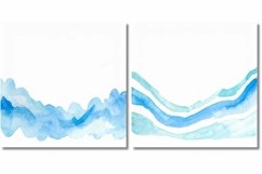 Blue Watercolor Painting Border Backgrounds Product Image 2