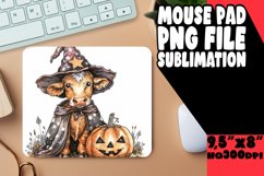 Watercolor Halloween Cow Mouse Pad Product Image 1