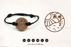 Summer Beach Bracelet Laser Cut SVG Product Image 1