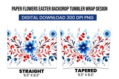 Paper Flowers Easter Backdrop Tumbler Warp Design Product Image 3