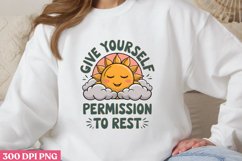 Give yourself permission to rest PNG, Mental Health Sublimat Product Image 3