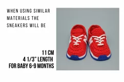 Fashion baby sneakers crochet pattern 6-9 months PDF Product Image 5