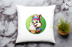 Cute Chipmunk Cupcake Clipart Sublimation PNG Product Image 3