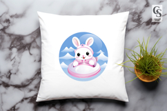 Cute Winter Bunny Clipart Sublimation PNG Product Image 3