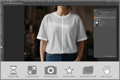Woman In T-shirt Lifestyle Product Image 2