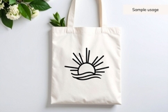 Hand Drawn Sun And Waves SVG Product Image 3