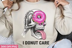 I donut care PNG, Funny Skeleton Sublimation PNG Product Image 3