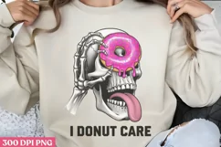 I donut care PNG, Funny Skeleton Sublimation PNG Product Image 3