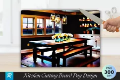 Farmhouse Holiday Glow Cutting Board PNG Design Product Image 1