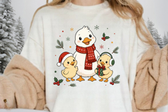 Cute Christmas Duck PNG Clipart,Family Ducklings Sublimation Product Image 2