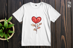 Heart Shaped Flower Illustrations Clipart Sublimation PNG Product Image 2